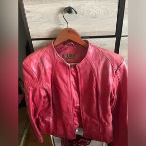 Danier Leather jacket red